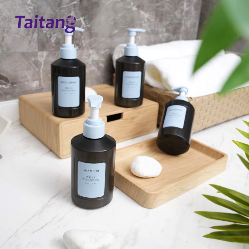 Luxury Polar Water Hydrating Hotel Amenities Bulk Set 350ml Refillable Dispenser Bottles Custom Guest Toiletries Wholesale