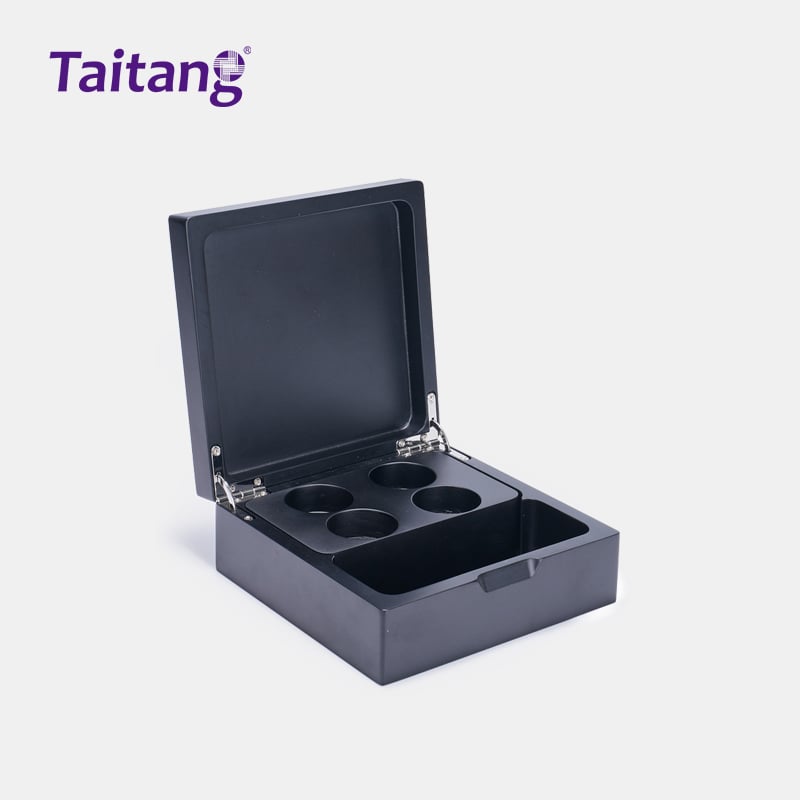 Luxury Resin Hotel Room Accessories Set Matte Black Stone & Gold Hospitality Tray Collection for Executive Suites