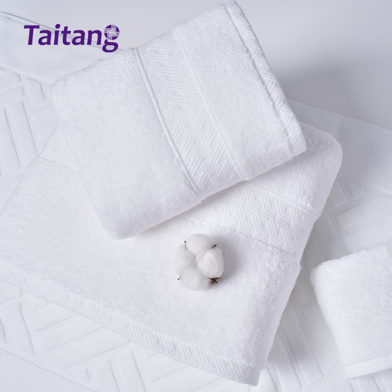 Luxury Hotel Towels Wholesale Commercial Mesh Grid Dobby Cotton Towel Collection