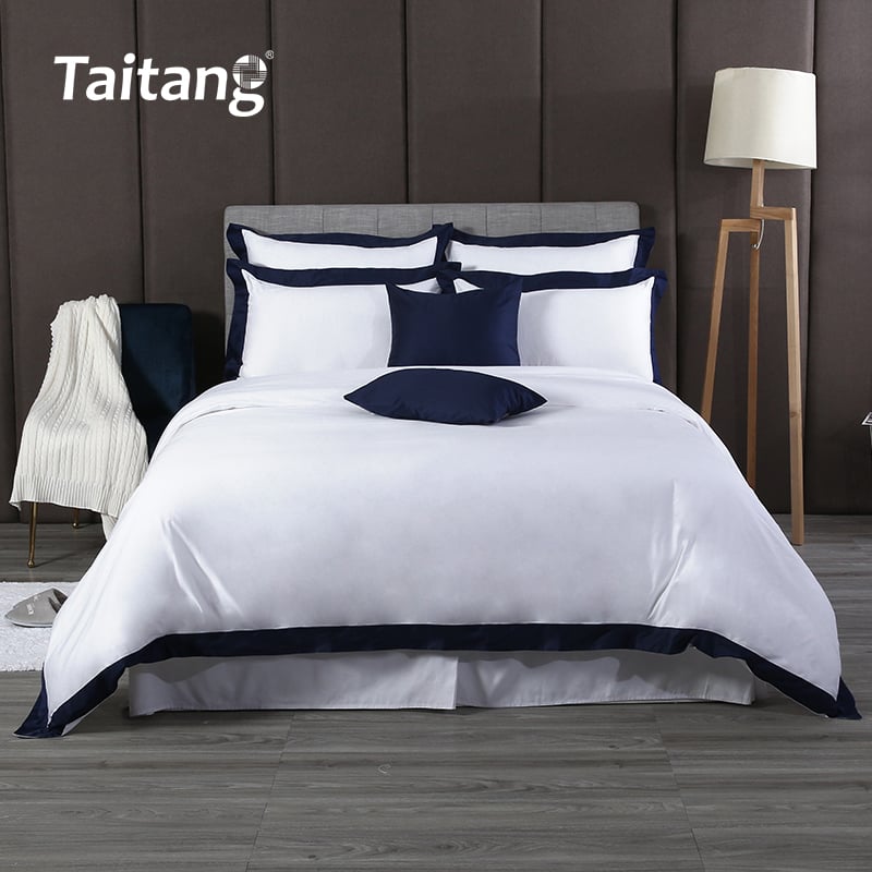Cotton Sateen Luxury Hotel Bedding Sets Custom Hotel Bed Sheets & Duvet Covers 300TC