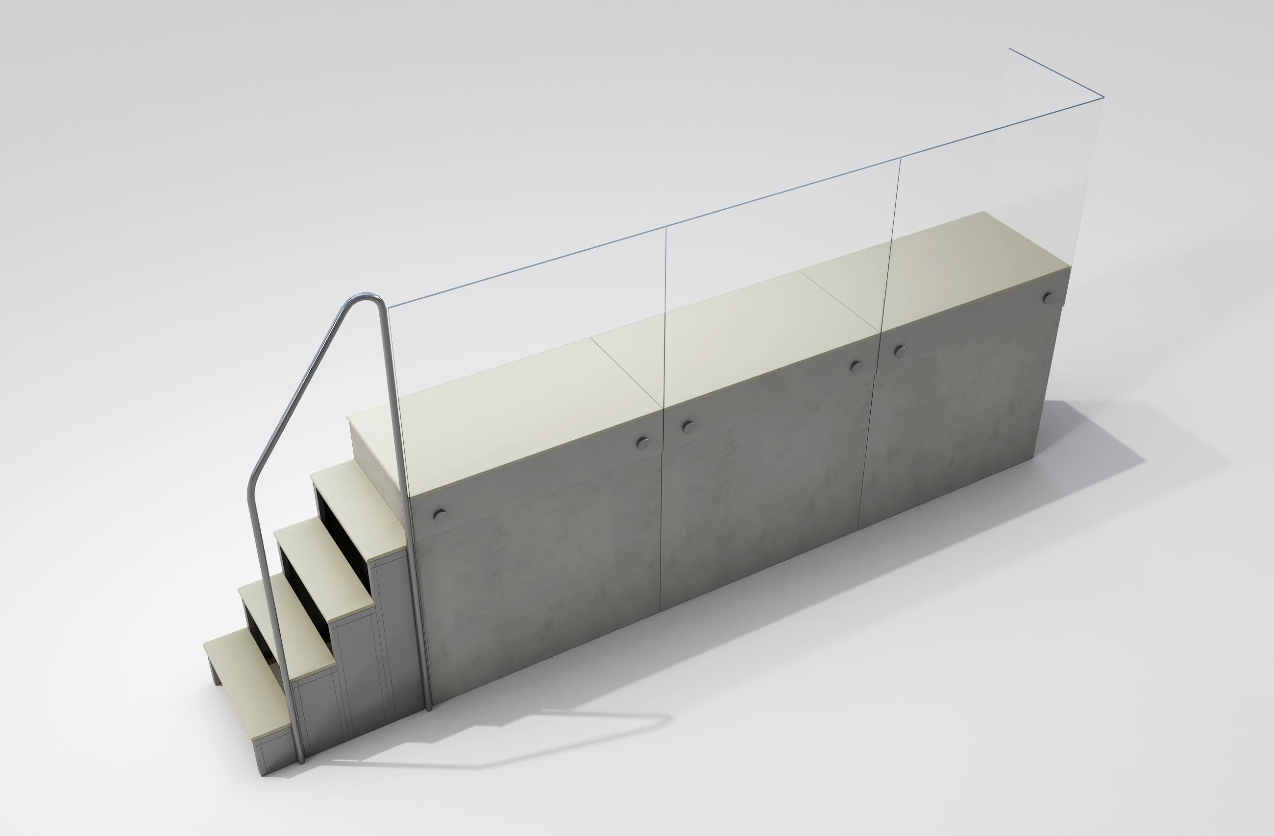 Single-Side Pool Stair