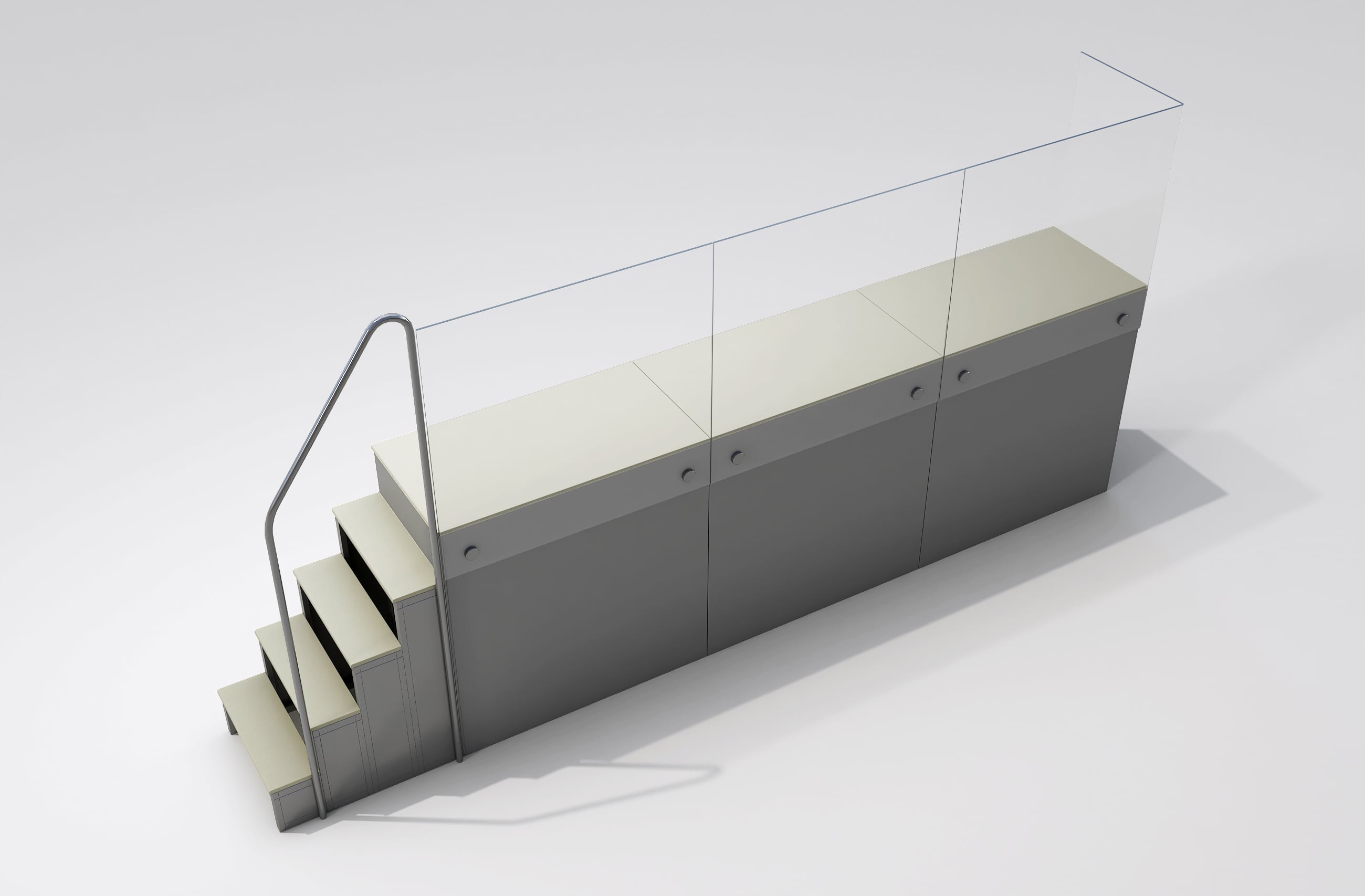 Single-Side Pool Stair