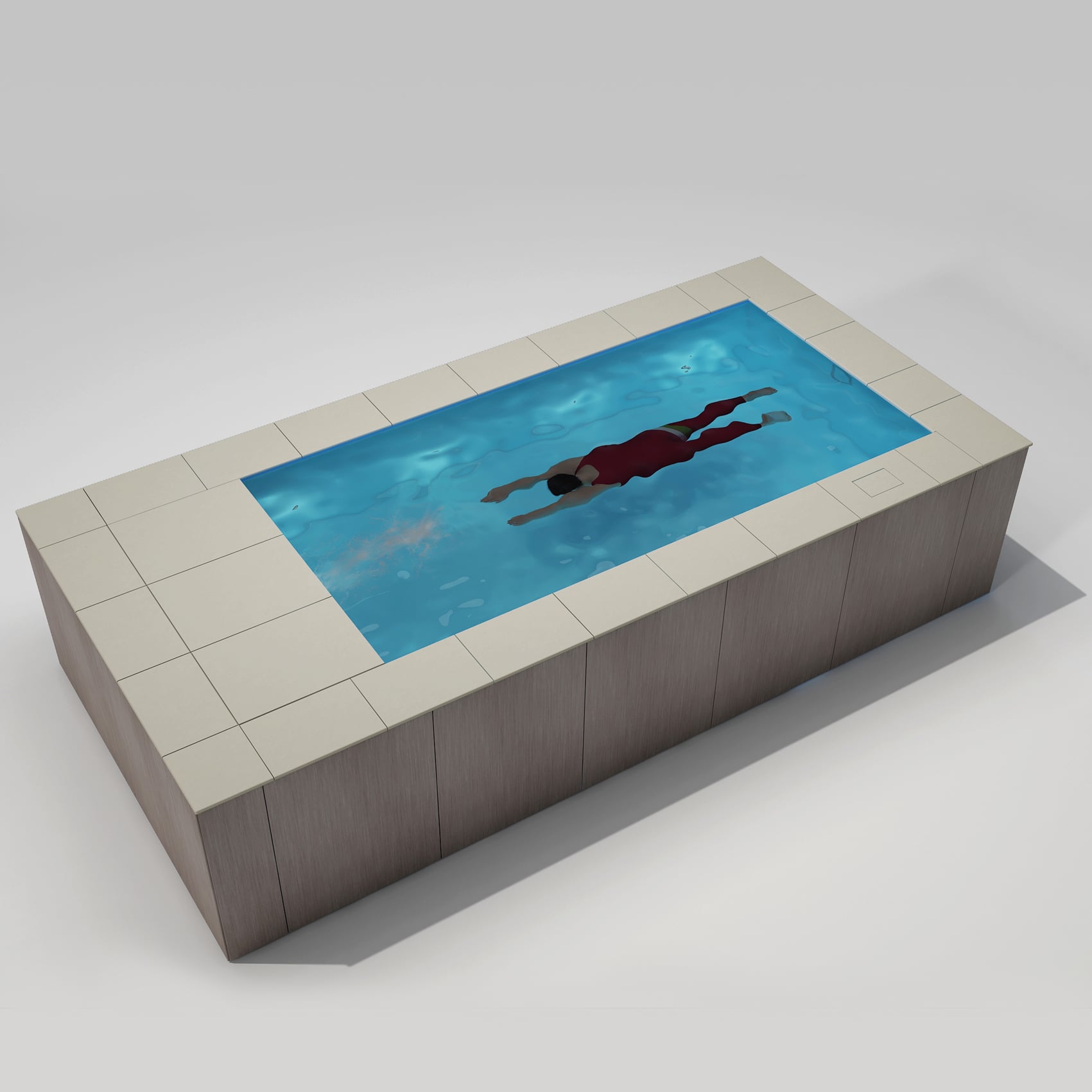 pool only 627 swimiles rectangular quartz tile steel pool   brushed aluminum composite panels -1