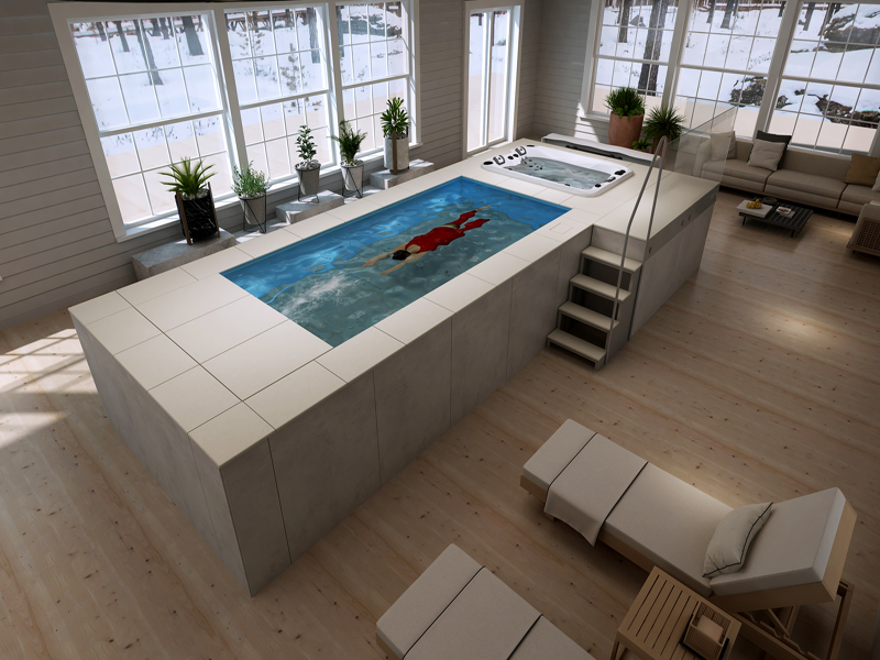 Is counter current system good for improving swimming endurance at home?