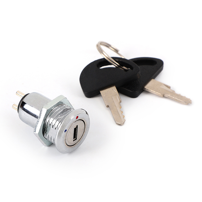 JK101 Cnc Switch Metal Lock 0.63 Inch Industrial Metal Key Lock Switch 