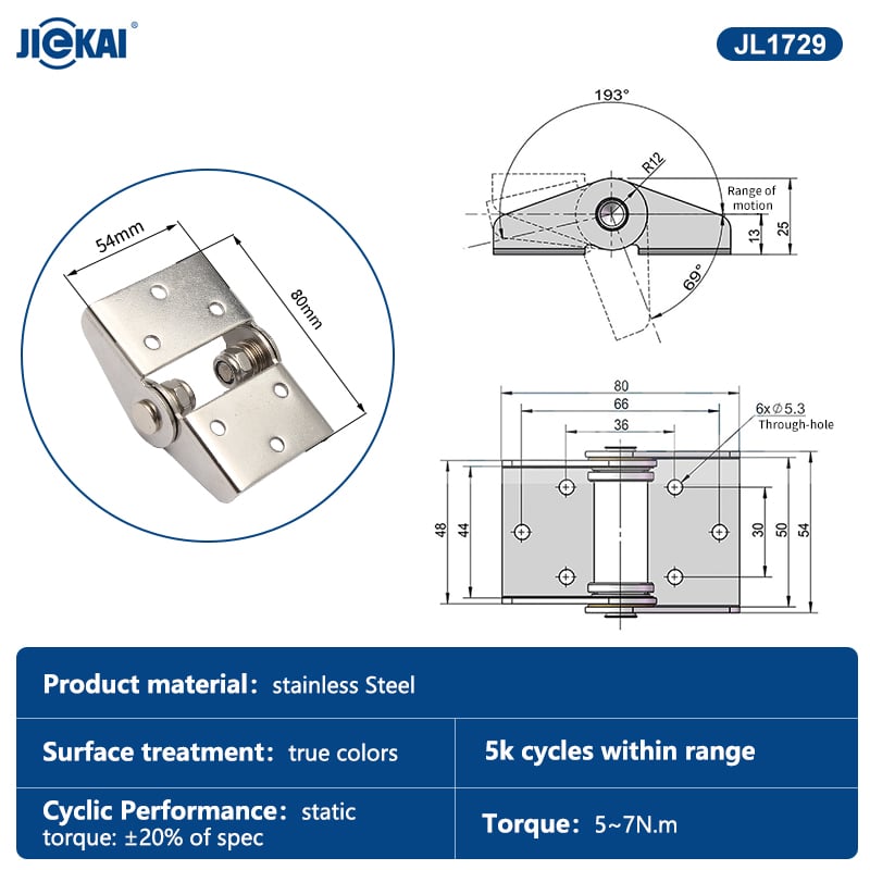 Stainless Steel Torque Hinge Manufacturer | 5-7Nm Industrial Position Control Hinges for OEM Equipment