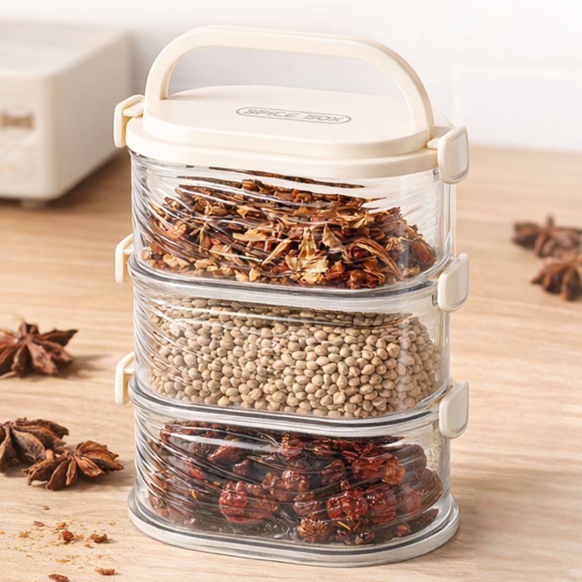 2026 Multi-Layer Airtight Spice Storage Box Demand +54%: Layered, Divided, Moisture-Proof, and Freshness-Locking Storage Becomes the New Kitchen Organization Trend