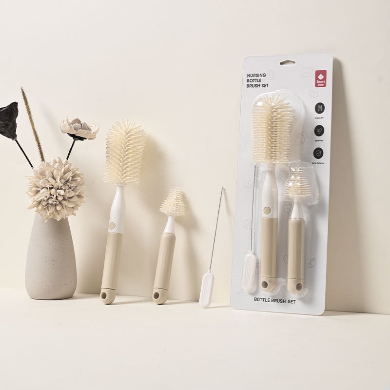 Silicone Baby Bottle Brush Set Multifunctional  Cleaning Brush Sets