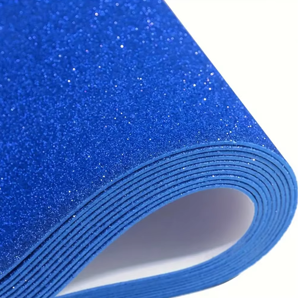 Factory Outlet Bright Eva Glitter Foam /glitter Eva Foam Craft Sheet 20*30cm Thick 18mm