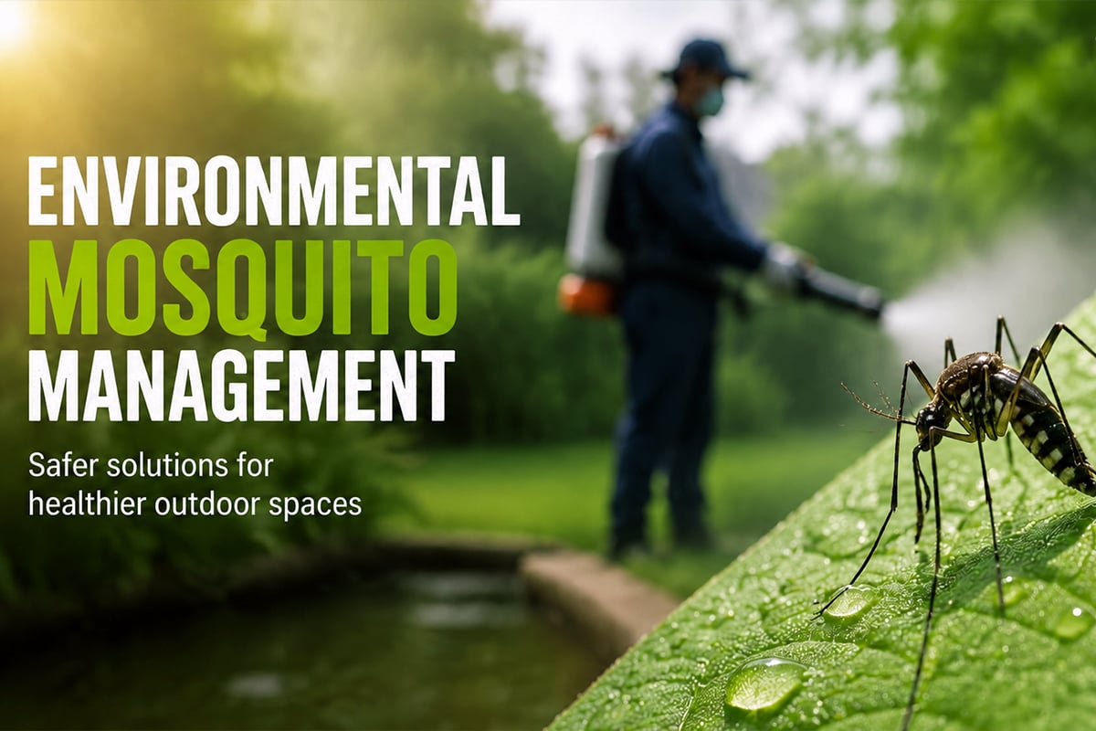 Four step method for comprehensive control of mosquitoes and insects in environmental governance