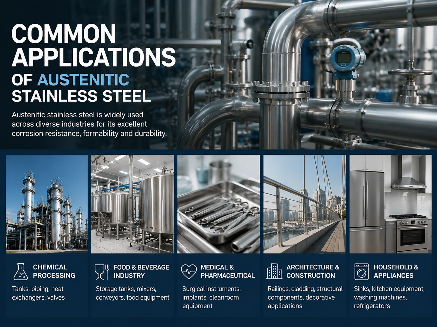 Common Applications of Austenitic Stainless Steel.png