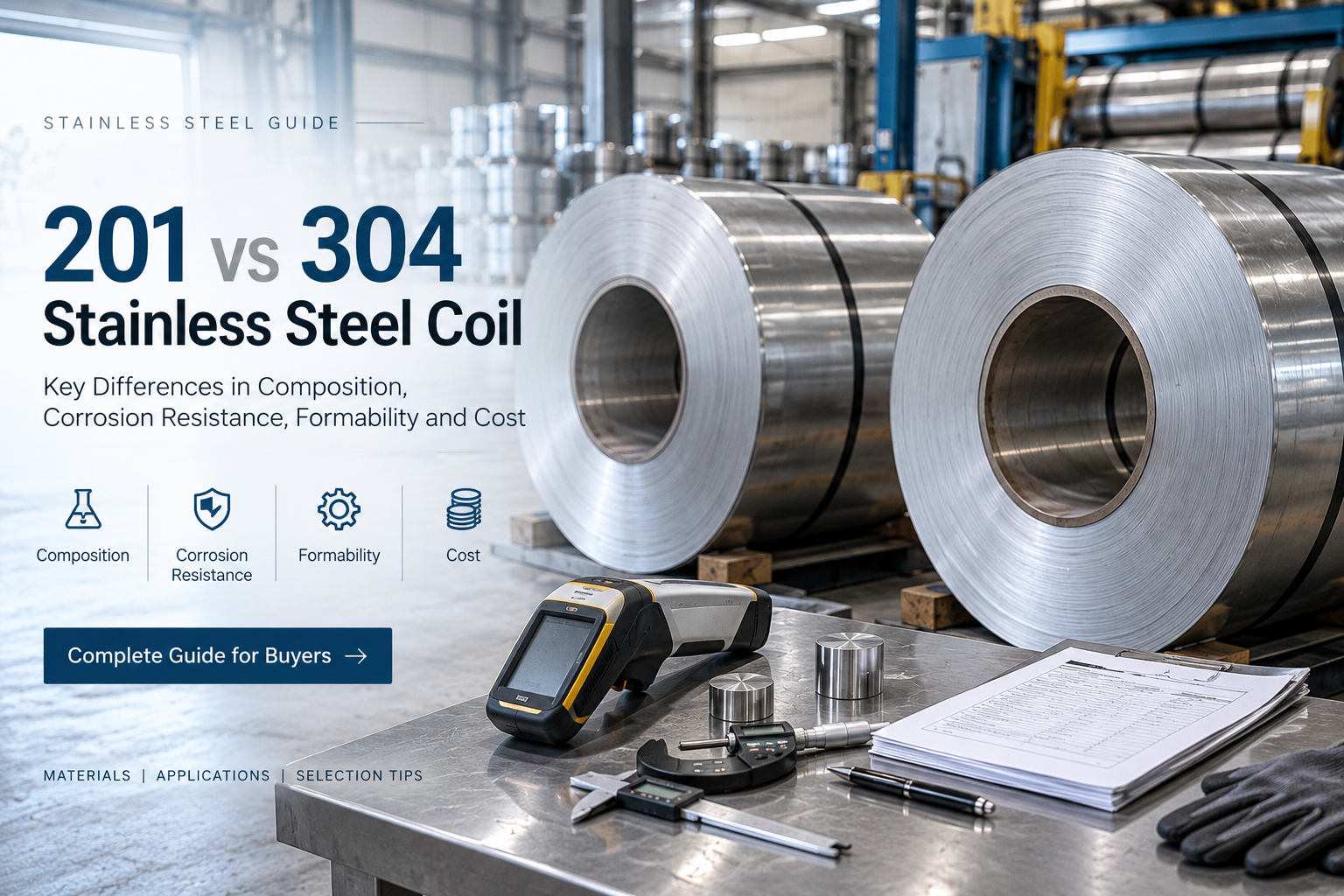 201 vs 304 Stainless Steel Coil: Differences, Uses & Buyer Guide
