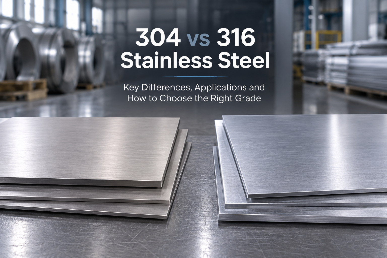 304 vs 316 Stainless Steel: Differences, Corrosion Resistance, Cost & Applications