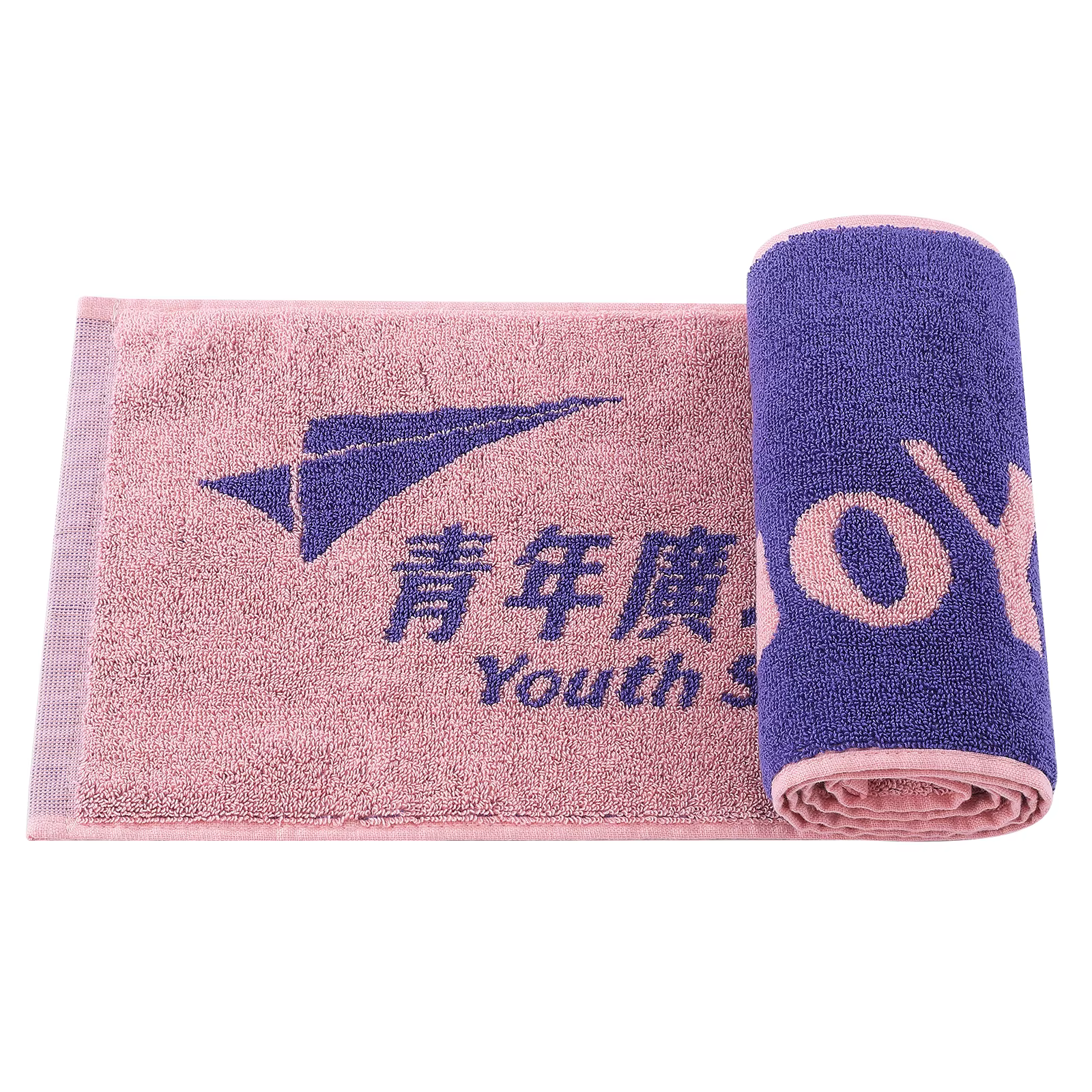 Custom Jacquard Logo 100% Cotton Sports Fitness Towels For Gym