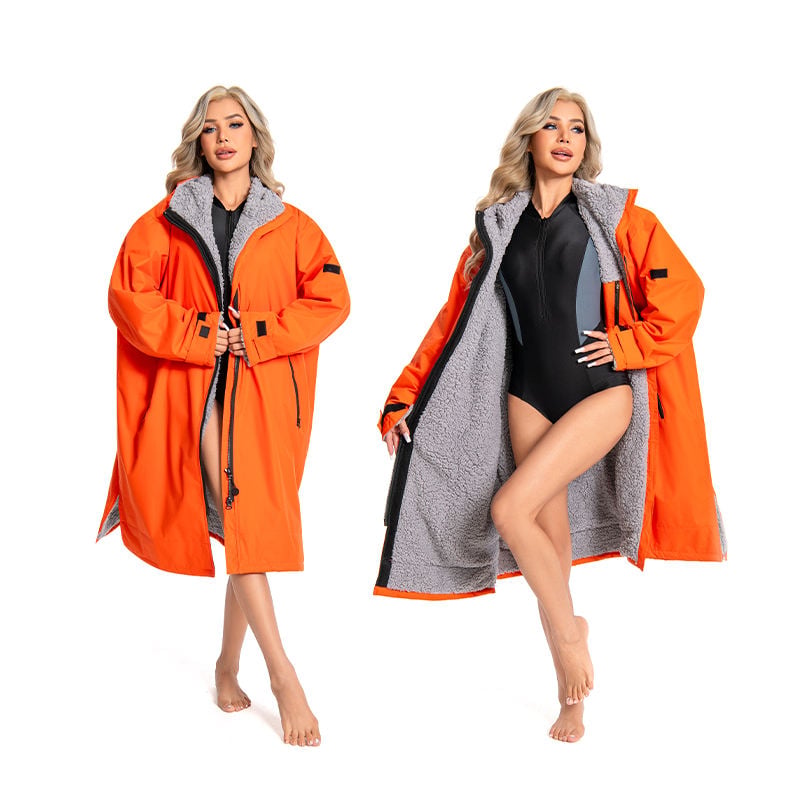 Warm Waterproof Hooded Changing Robe Surf Poncho