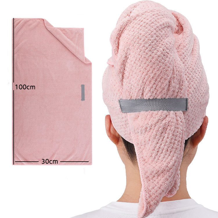 맞춤형 디자인 슈퍼 흡수성 마이크로파이버 와플 헤어 터번 랩 타월