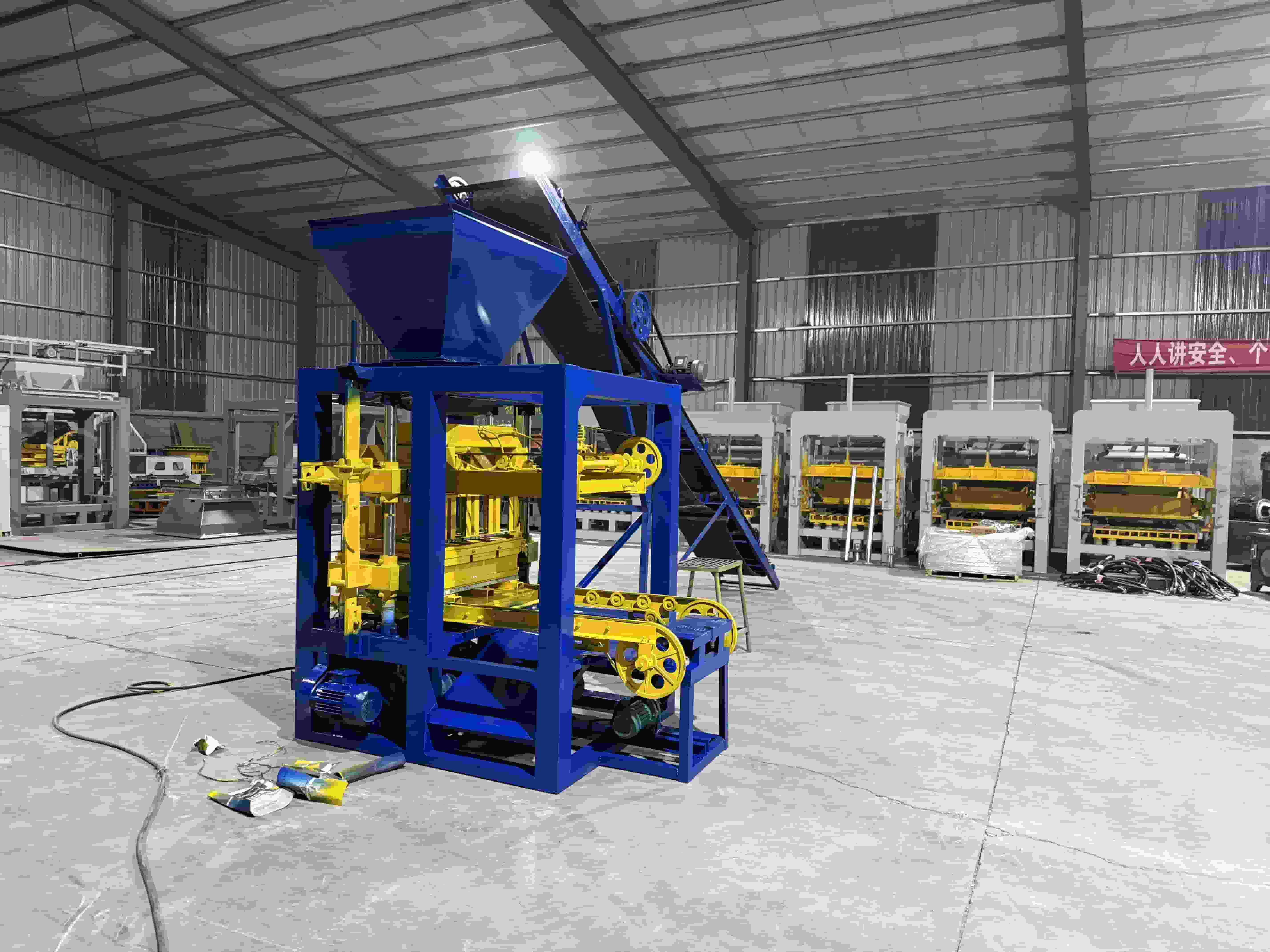 QTJ4-26 Semi Automatic Hollow Cement Brick Forming Machine
