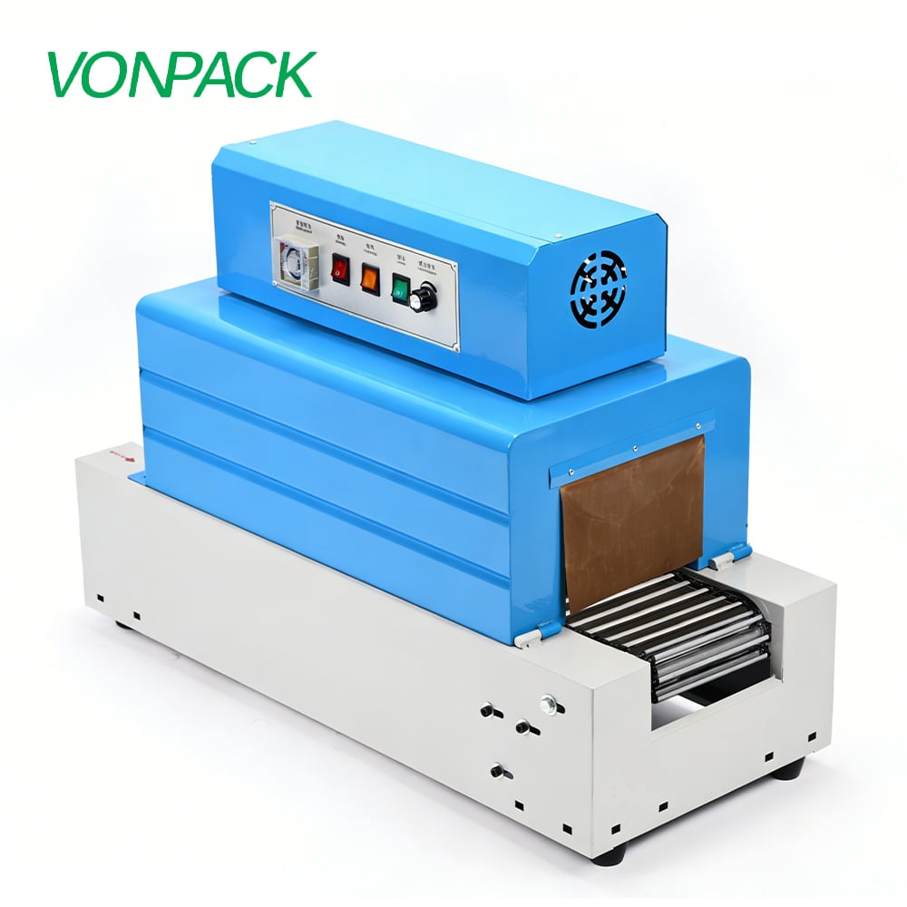 Chain 2015 Heat Shrink Wrap Machine Mini Pallet Packer Plastic Film Wrapping Machine Bottle Book Packaging Machine for Factory