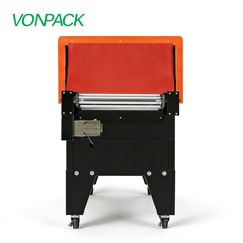 Jet Roller 4535 Chain Shrink Wrapping Machine Heat Tunnel Machine Automatic Packing Machine for Factory Business Plastic Drink Case