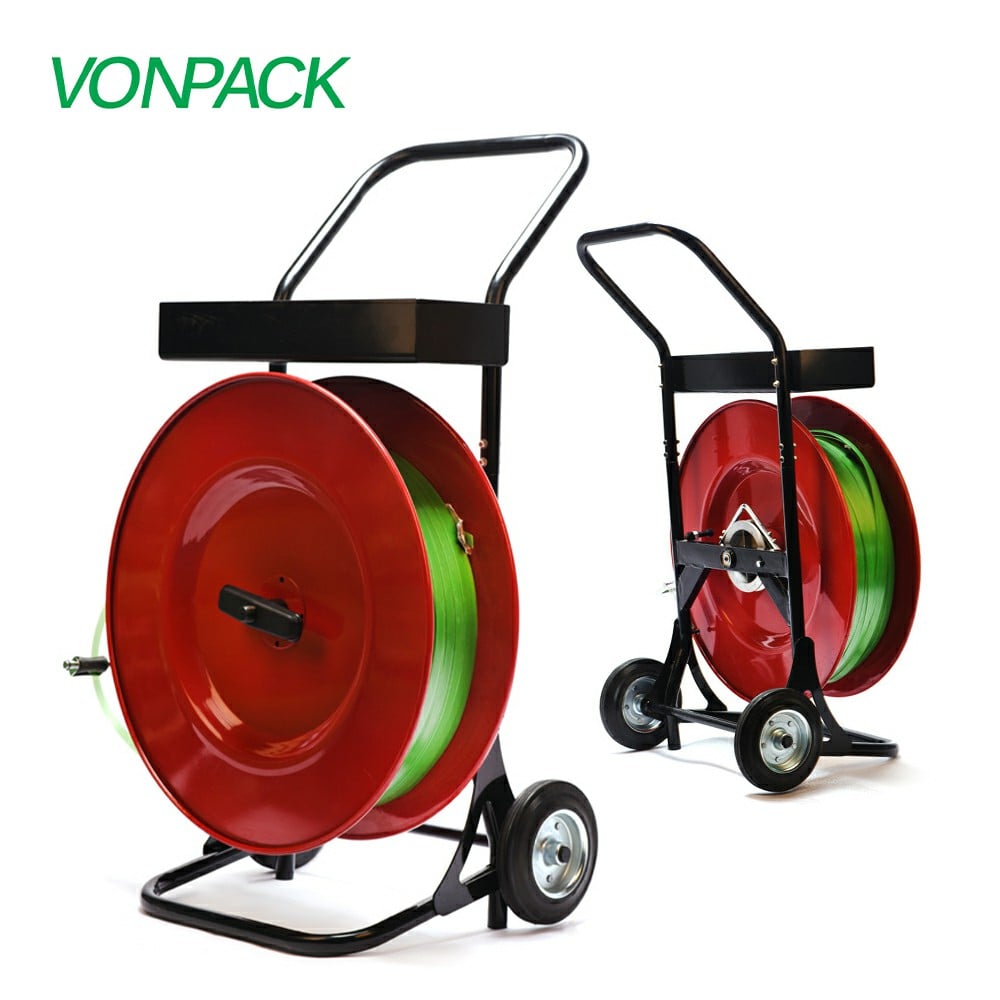H405 Luxurious Big Mobile Polyester Band Stand Cart Tape Trolley PET Strap Dispenser
