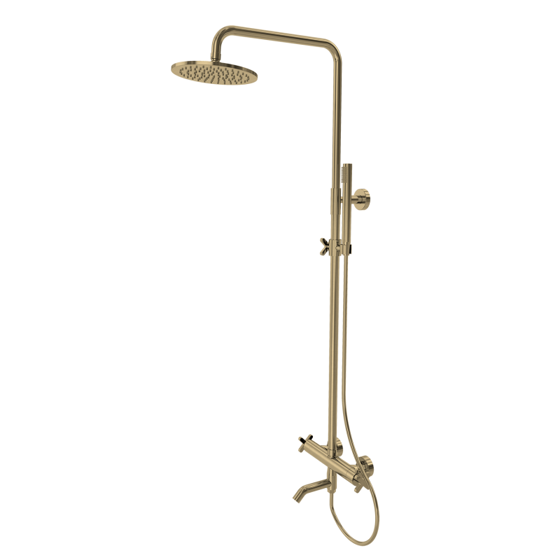 Modern Bathroom X Series Brushed Gold Shower head Set