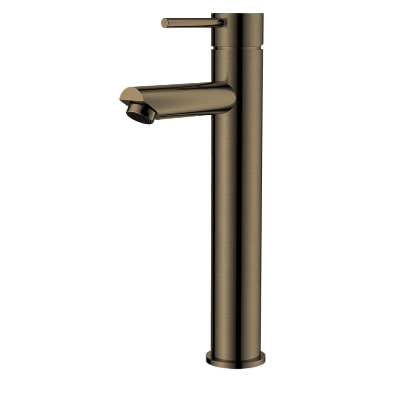 Modern Bathroom Vanity Faucet Brushed Antique Bronze Tall Basin Mixer