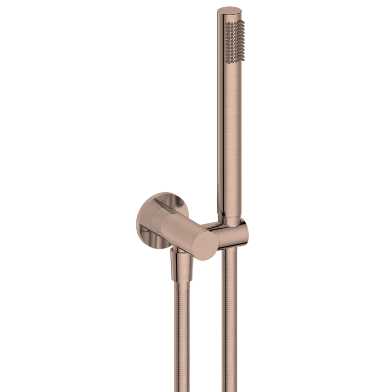 Brushed Stainless Steel Wall-Mounted Bathroom Shower Mixer Set