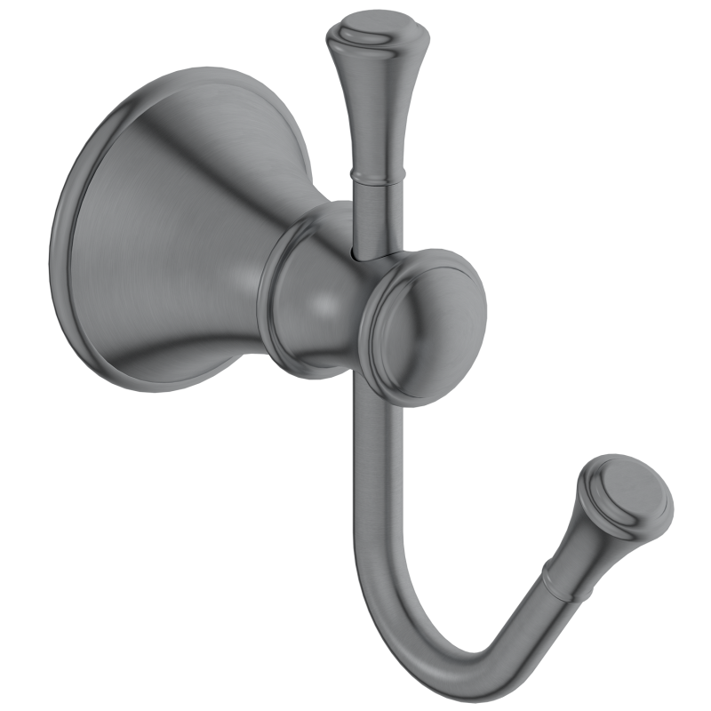 87 Series Solid Brass Wall-Mounted Robe Hook Modern Rounded Rectangular Profile for Bathrooms-Sturdy Storage Matching Hardware