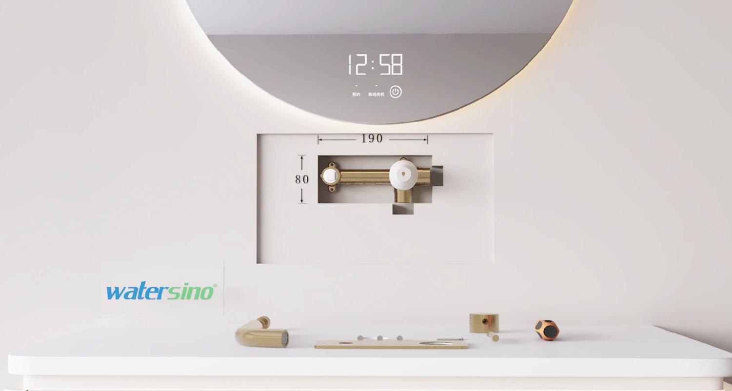 Wall-mounted basin faucet installation