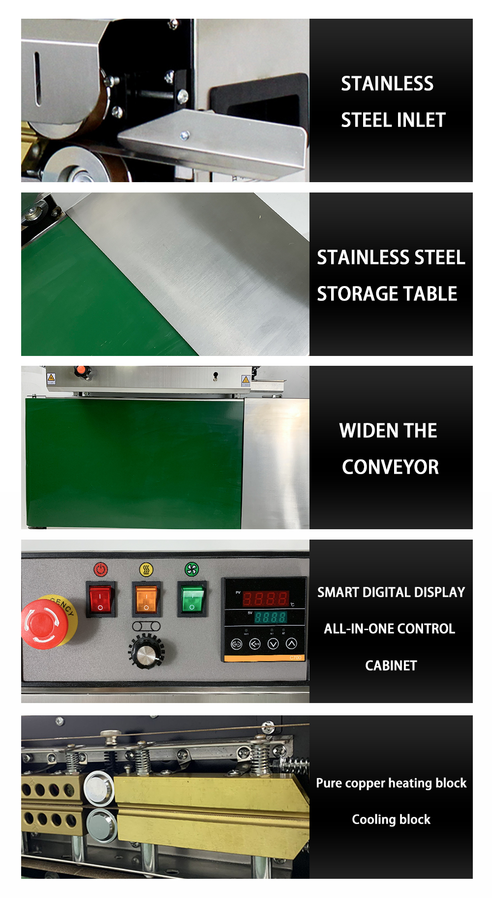 FR-900 Bag Sealing Machine Band Sealer Sealing Machine Heat Plastic Bag Food Bag Heat Sealer