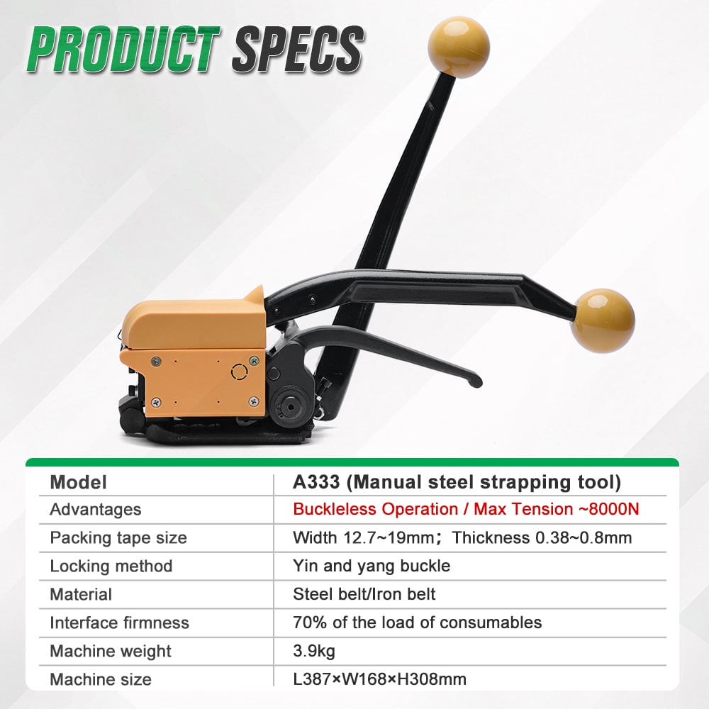 A333 Manual Strapping Machine Steel Strapping Tools Handheld Strapping Machine for Sale