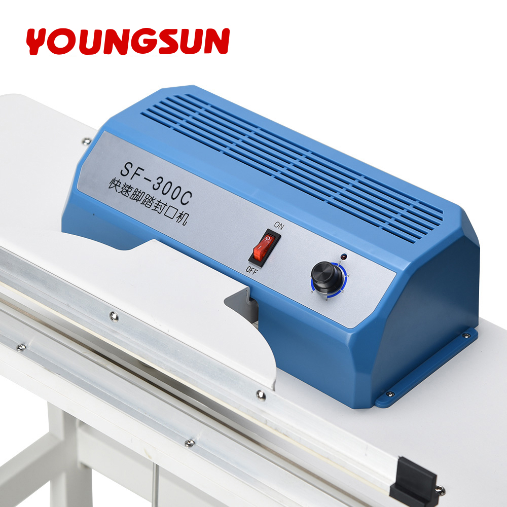 SF-300C Foot Pedal Impulse Sealing Machine/pedal Double-side Heating Sealer for Plastic Film Bag