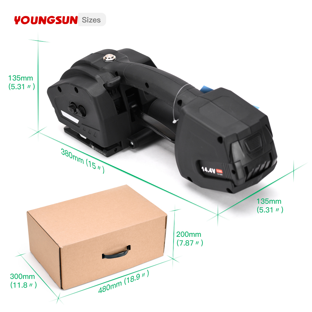 K1 Portable Hand Held Electric Strapping Machine Battery Powered PP PET Bundling Tensioner  Strapping Machine Plastic Strapping Tool