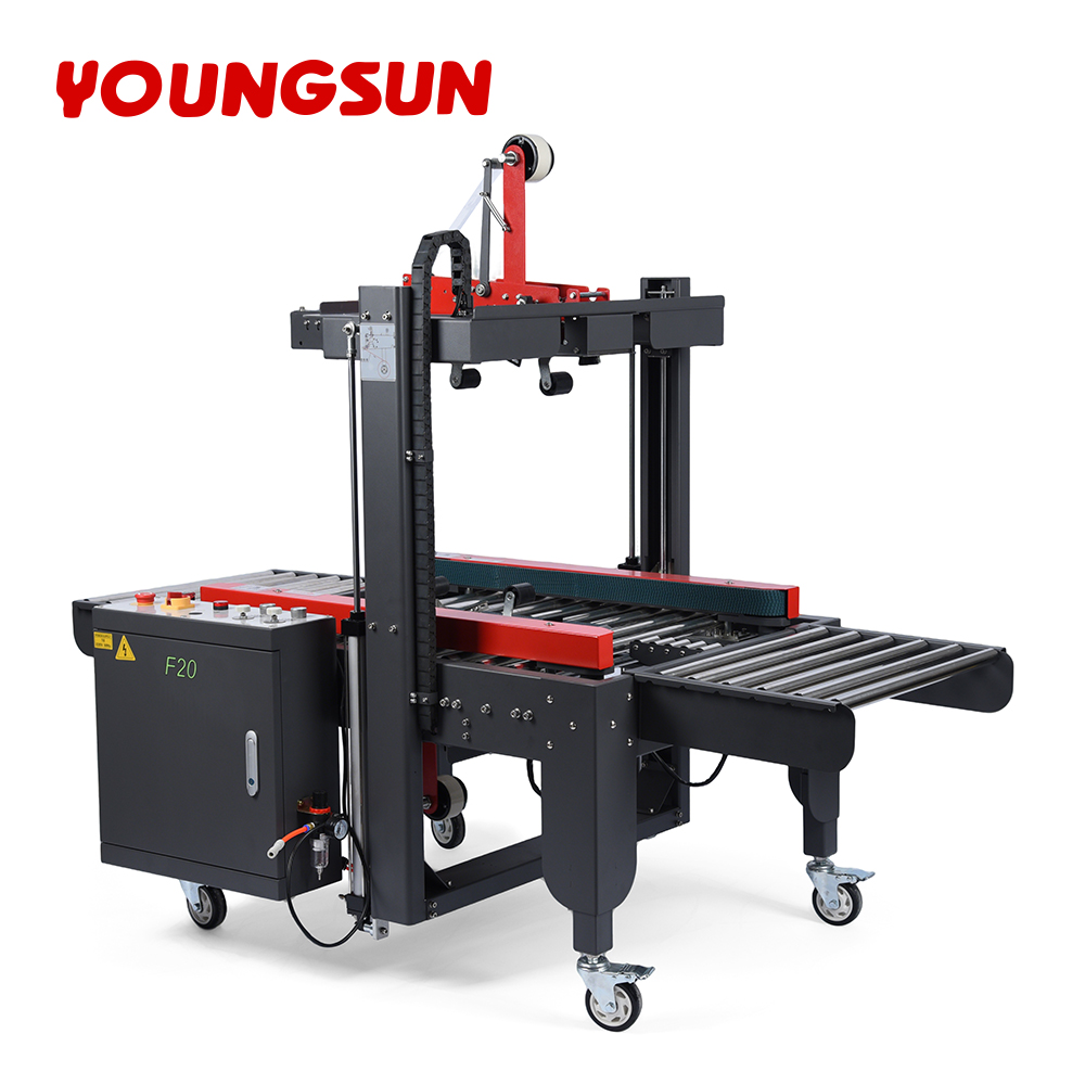 F20 Automatic Carton Express Box Sealing Machine Paper Tape Sealant for Beverages & Apparel Cartons
