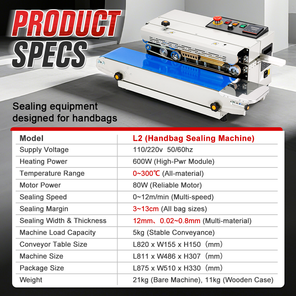 L2 Bag Sealing Machine Deepening Upgraded Sealer Machine Plastic Bag Food Packaging Machine