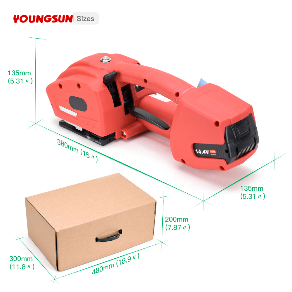 K2 Portable Strapping Machine  Electric Strapping Tool PP PET Bundling Tensioner Strapping Machine  Digital Display Screen Adjustment Pallet Packaging Machine