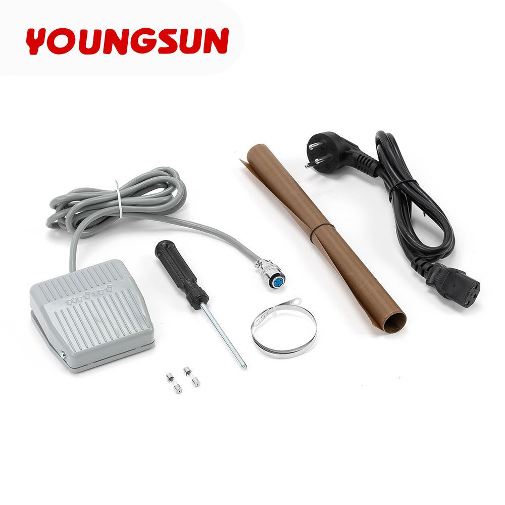 CHA-650 Versatile Desktop Impulse Heat Sealer Sealing Length for Plastic Bags Stainless Steel Foot Pedal Sealing Machine