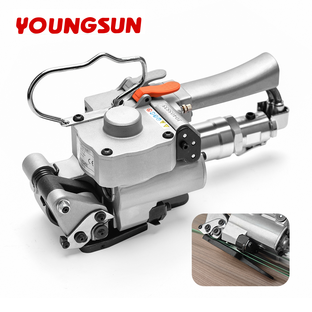 A19 Pneumatic Strapping Tool Plastic Band Strapping Machine Hot Welding Tool 19mm Width PP PET Strap Pneumatic Strapping Tool Strapping Machine for Packing