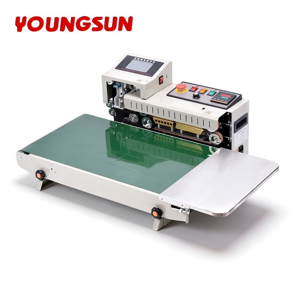 FR-1600 Widen 40cm Automatic Horizontal Plastic Film Bags Heat Sealing Machine Continuous Band Sealer Machine Heat Sealing Machine For Plastic Bags