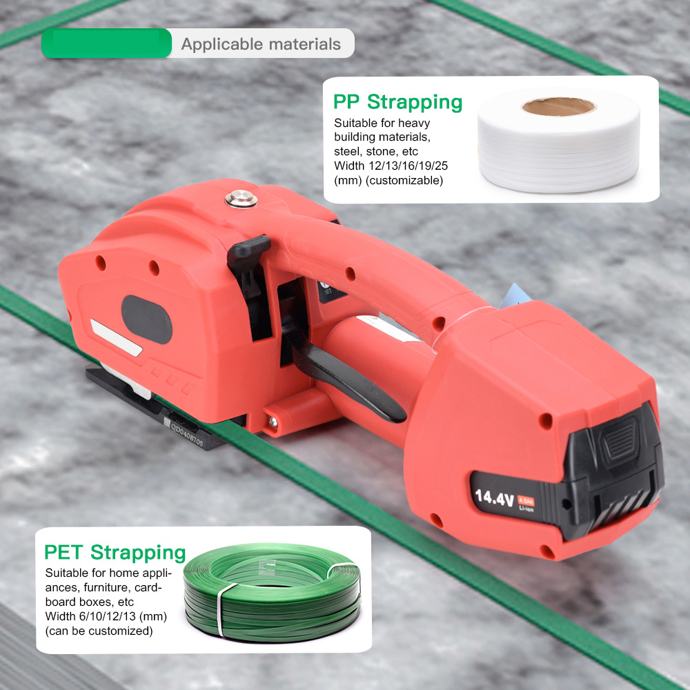 K2 Portable Strapping Machine  Electric Strapping Tool PP PET Bundling Tensioner Strapping Machine  Digital Display Screen Adjustment Pallet Packaging Machine