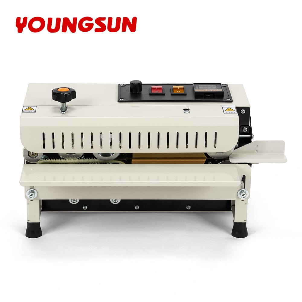 FR-400 工業用ミニポーチシーラー：0–12m／分、6–12mm 密封幅、FDA適合