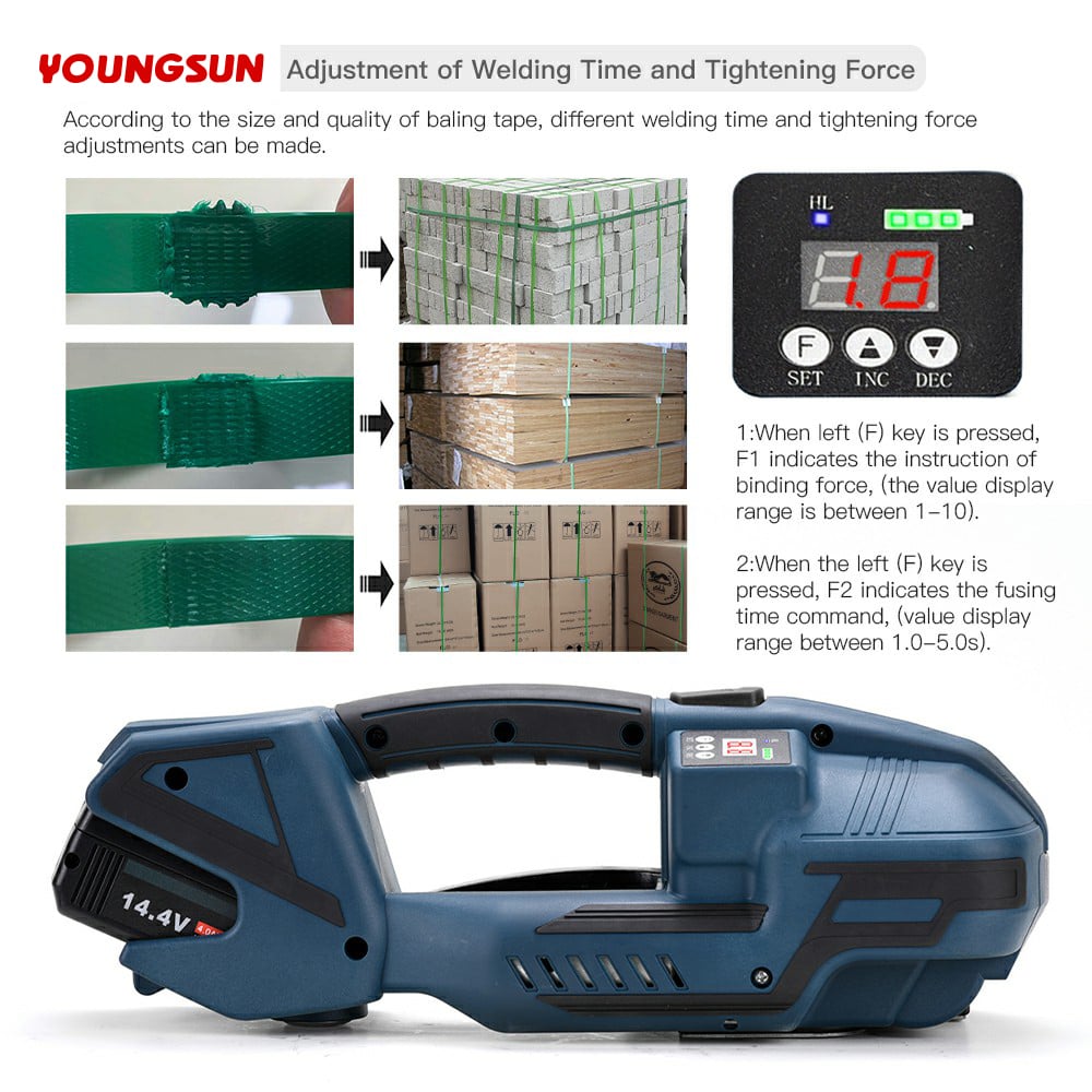 V2 Portable Strapping Machine Battery Powered  Strapping Machine Plastic Strapping Tool Strapping and Banding Equipment