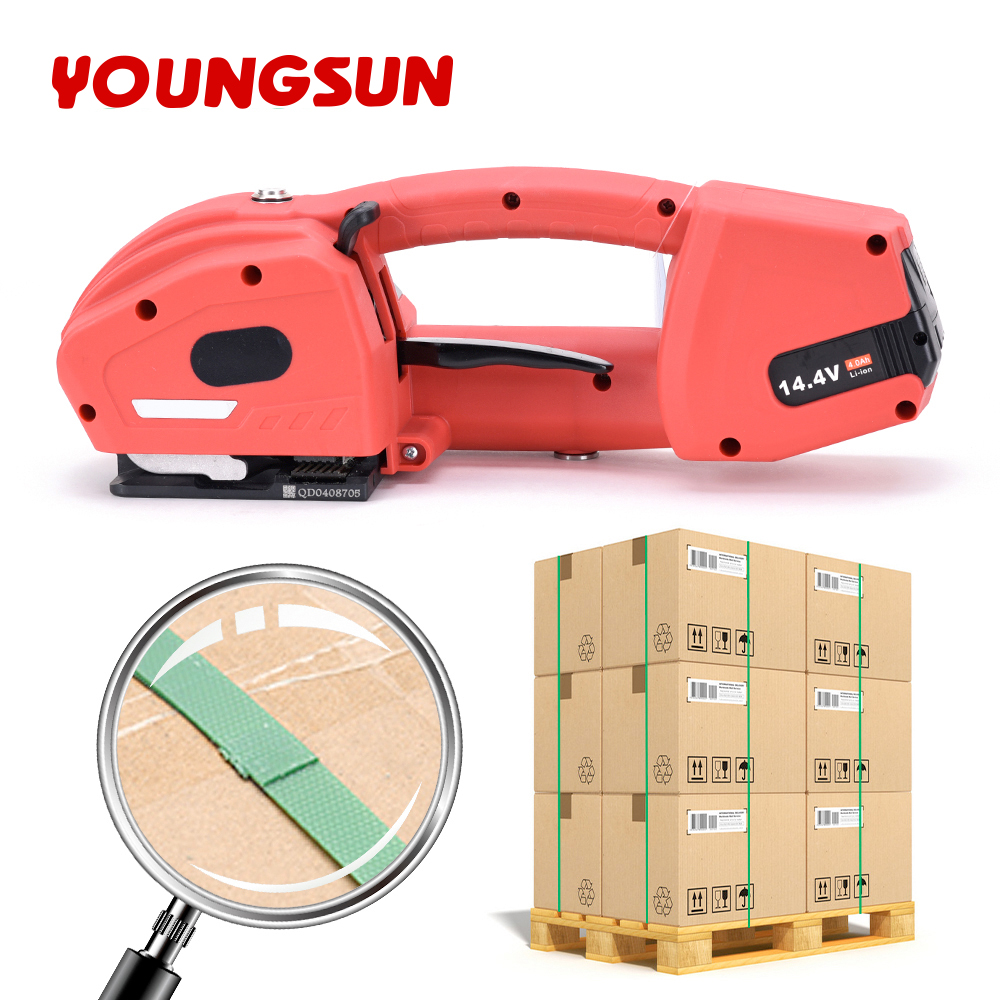 K2 Portable Strapping Machine  Electric Strapping Tool PP PET Bundling Tensioner Strapping Machine  Digital Display Screen Adjustment Pallet Packaging Machine