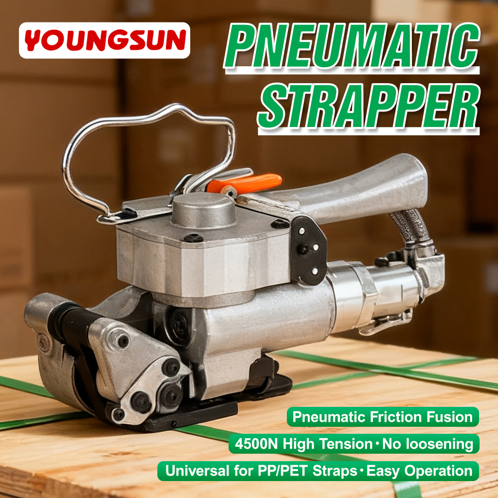 A19 Pneumatic Strapping Tool Plastic Band Strapping Machine Hot Welding Tool 19mm Width PP PET Strap Pneumatic Strapping Tool Strapping Machine for Packing