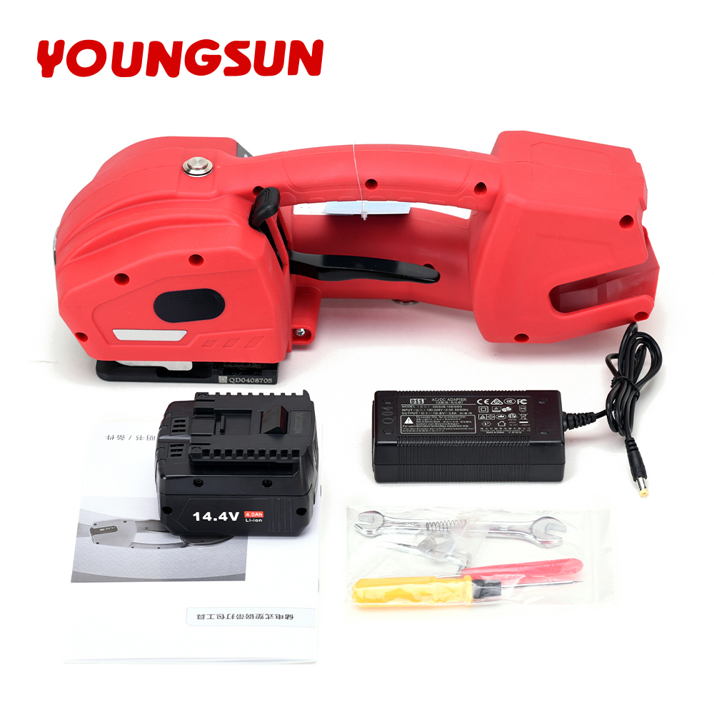 K2 Portable Strapping Machine  Electric Strapping Tool PP PET Bundling Tensioner Strapping Machine  Digital Display Screen Adjustment Pallet Packaging Machine