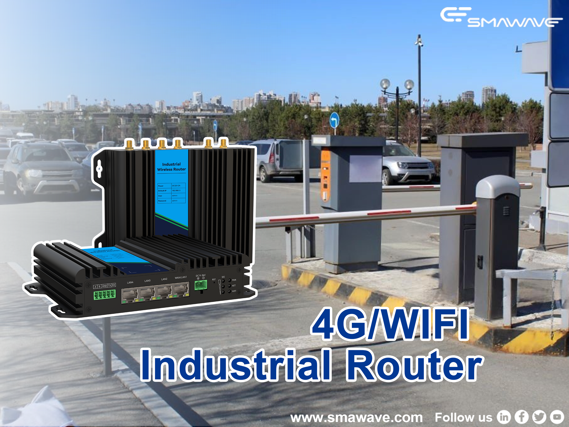 Solusi IoT Smart Parking Berbasis Aplikasi Router Industri 4G