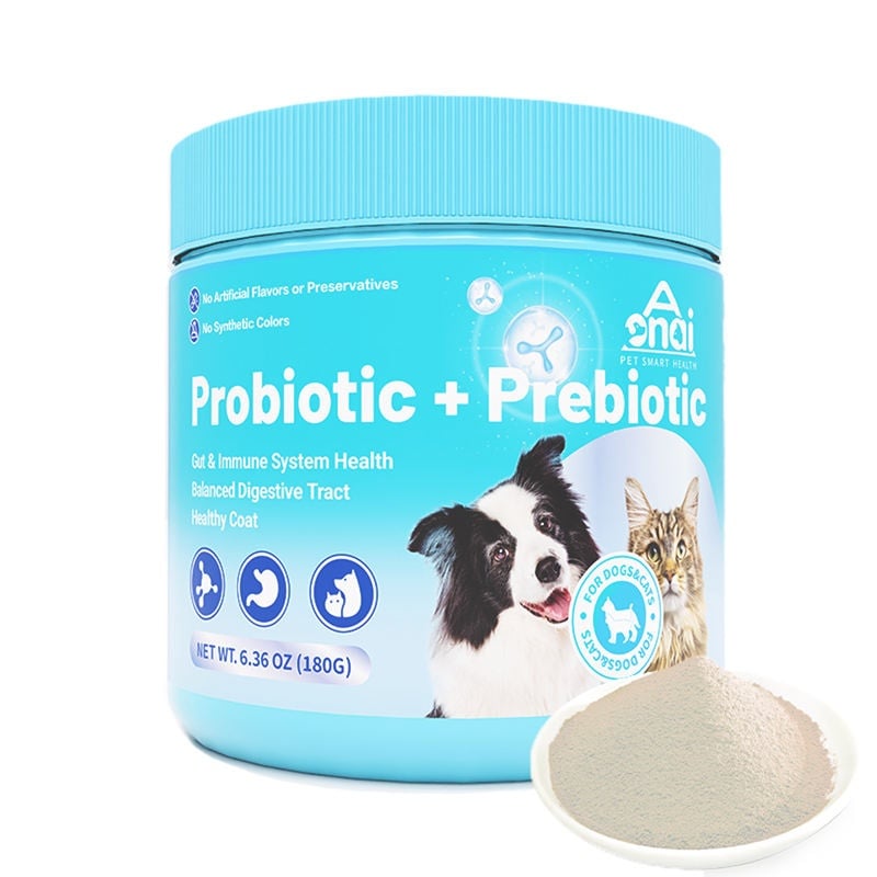 Balance Gut Microbiota Support Healthy Digestion Organic Detox Support Probiotics Prebiotic Supplement Powder for Dogs Cats All
