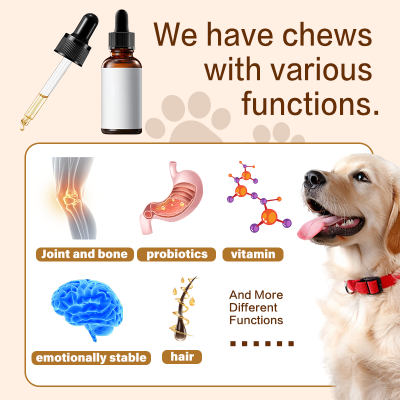Pet Supplement OEM/ODM Milk Thistle & Dandelion Root Immune Support Liquid with Astaxanthin for Dogs & Cats Fast Absorption
