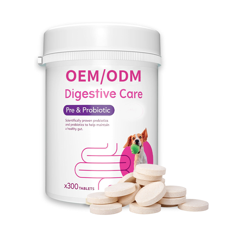 Pet Supplement Digestive Support Tablet Probiotics Enzymes for Dogs Cats Fast Absorption Supports Gut Immunity Digestive Health

