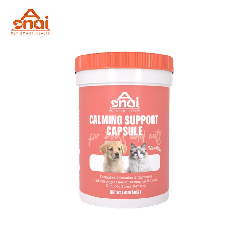 Pet Supplement Calming Support Capsule Dogs&Cats OEM/ODM Promotes Relaxation&Calmness Reduces Aggressive &Destructive Fast